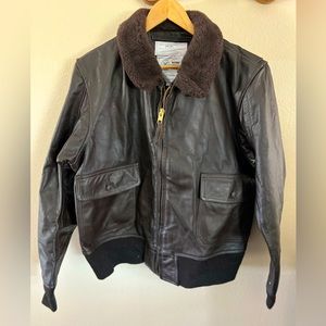 Leather Pilot Aviator Jacket